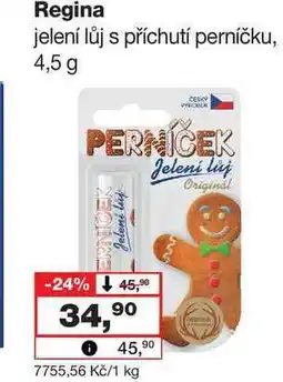 Barvy a laky drogerie Regina jelení lůj s příchutí perníčku, 4,5 g nabídka