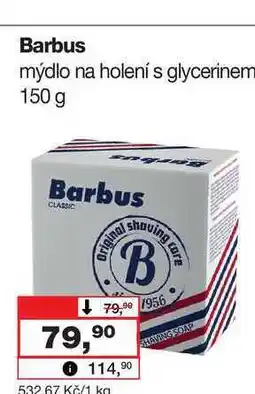 Barvy a laky drogerie Barbus mýdlo na holení s glycerinem 150 g nabídka