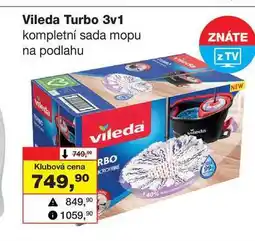 Barvy a laky drogerie Vileda Turbo 3v1 kompletní sada mopu na podlahu nabídka