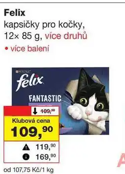 Barvy a laky drogerie Felix kapsičky pro kočky, 12x 85 g nabídka