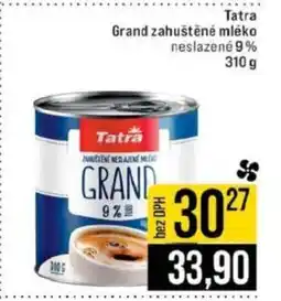 Jip Tatra Grand zahuštěné mléko neslazené 9% nabídka