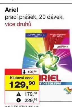Barvy a laky drogerie Ariel prací prášek, 20 dávek nabídka