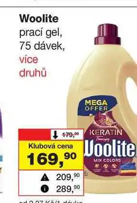 Barvy a laky drogerie Woolite prací gel, 75 dávek nabídka