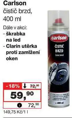 Barvy a laky drogerie Carlson čistič brzd, 400 ml nabídka