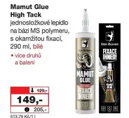 Barvy a laky drogerie Mamut Glue High Tack jednosložkové lepidlo na bázi MS polymeru, s okamžitou fixací, 290 ml nabídka