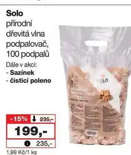 Barvy a laky drogerie Solo přírodní dřevitá vlna podpalovač, 100 podpalů nabídka