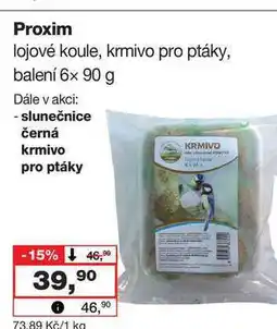Barvy a laky drogerie Proxim lojové koule, krmivo pro ptáky, balení 6x 90 g nabídka