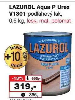 Barvy a laky drogerie LAZUROL Aqua P Urex V1301 podlahový lak, 0,6 kg nabídka