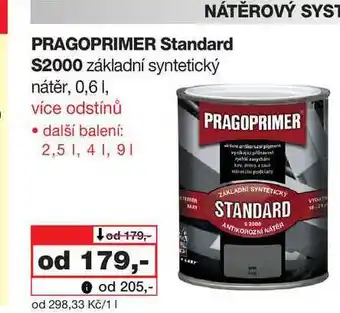 Barvy a laky drogerie PRAGOPRIMER Standard S2000 základní syntetický nátěr, 0,6l nabídka