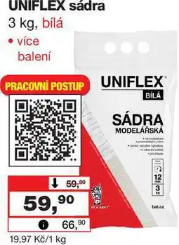 Barvy a laky drogerie UNIFLEX sádra 3 kg, bílá nabídka