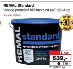 Barvy a laky drogerie REMAL Standard vysoce prodyšná bílá barva na zeď, 22+3 kg nabídka