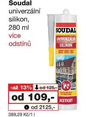 Barvy a laky drogerie Soudal univerzální silikon, 280 ml nabídka