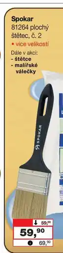 Barvy a laky drogerie Spokar 81264 plochý štětec, č. 2 více velikostí nabídka