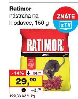 Barvy a laky drogerie Ratimor nástraha na hlodavce, 150 g nabídka