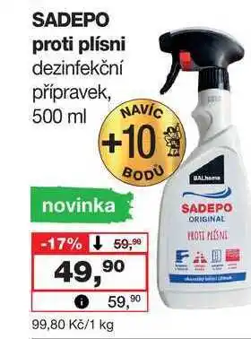 Barvy a laky drogerie SADEPO proti plísni dezinfekční přípravek, 500 ml nabídka