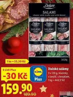 Lidl Italské salámy, 3x 120 g nabídka