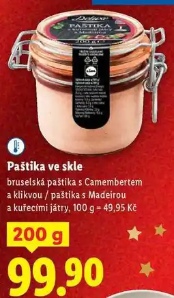 Lidl Paštika ve skle, 200 g nabídka
