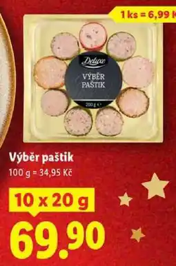Lidl Výběr paštik, 10x 20 g nabídka