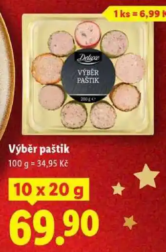 Lidl Výběr paštik, 10x 20 g nabídka