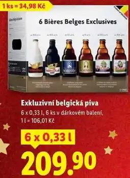 Lidl Exkluzivní belgická piva, 6x 0,33 l nabídka