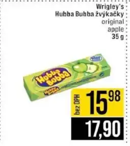 Jip Wrigley's Hubba Bubba žvýkačky nabídka