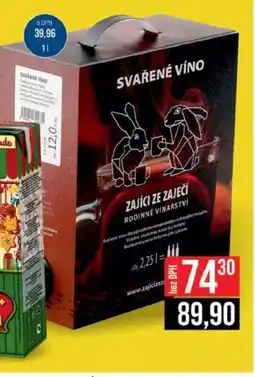 Jip Rodinné vinařství Zajíci ze Zaječí svařené víno nabídka