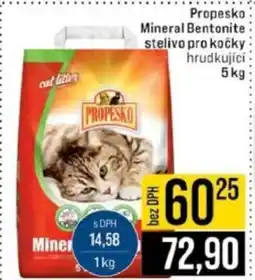 Jip Propesko Mineral Bentonite stelivo pro kočky nabídka