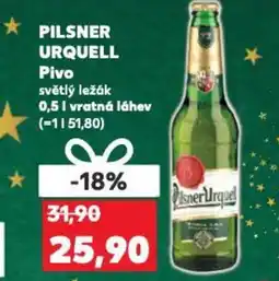 Kaufland PILSNER URQUELL Pivo světlý ležák nabídka