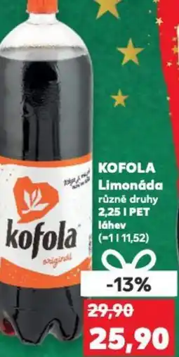 Kaufland KOFOLA Limonáda nabídka