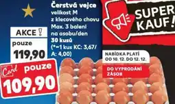 Kaufland Čerstvá vejce velikost M nabídka