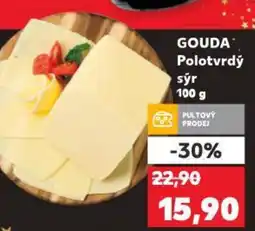 Kaufland GOUDA Polotvrdy syr nabídka