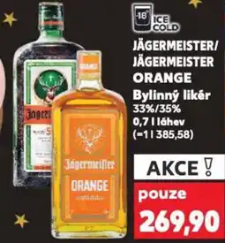 Kaufland JÄGERMEISTER/ JÄGERMEISTER ORANGE Bylinný likér nabídka