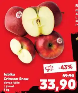 Kaufland Jablka Crimson Snow dovoz Itálie I. jakost nabídka
