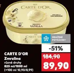 Kaufland CARTE D'OR Zmrzlina různé druhy nabídka