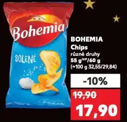 Kaufland BOHEMIA Chips různé druhy nabídka