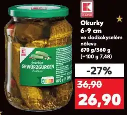 Kaufland Okurky 6-9cm nabídka