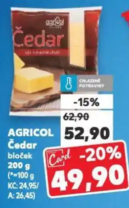 Kaufland AGRICOL Čedar bloček nabídka