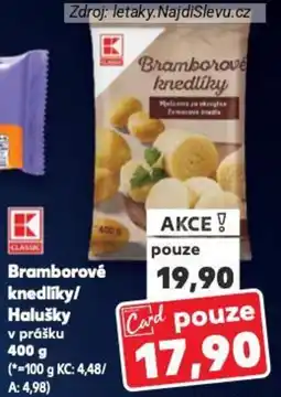 Kaufland Bramborové knedlíky/ Halušky v prášku nabídka