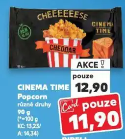 Kaufland CINEMA TIME Popcorn nabídka