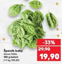Kaufland Špenát baby dovoz Itálie nabídka