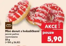 Kaufland Mini donut s hvězdičkami jemné pečivo rozmrazeno nabídka