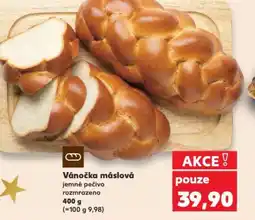 Kaufland Vánočka máslová jemné pečivo rozmrazeno nabídka