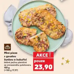 Kaufland Mini pizza s goudou šunkou a kukuřicí nabídka