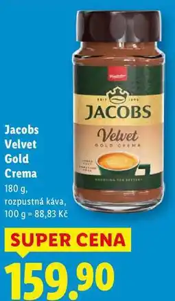 Lidl Jacobs Velvet Gold Crema, 180 g nabídka