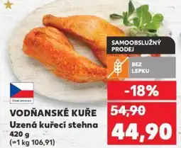 Kaufland VODŇANSKÉ KUŘE Uzená kuřecí stehna nabídka