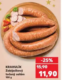Kaufland KRAHULİK Zabijačkový točený salám nabídka