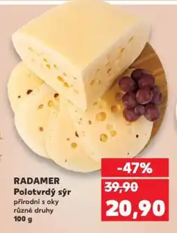 Kaufland RADAMER Polotvrdý sýr přírodní s oky nabídka