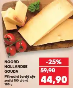 Kaufland NOORD HOLLANDSE GOUDA Přírodní tvrdý sýr zrající 100 týdnů nabídka
