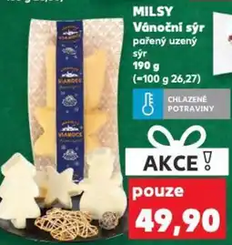 Kaufland MILSY Vánoční sýr pařený uzený syr nabídka