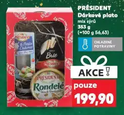 Kaufland PRÉSIDENT Dárkové plato mix sýrů nabídka